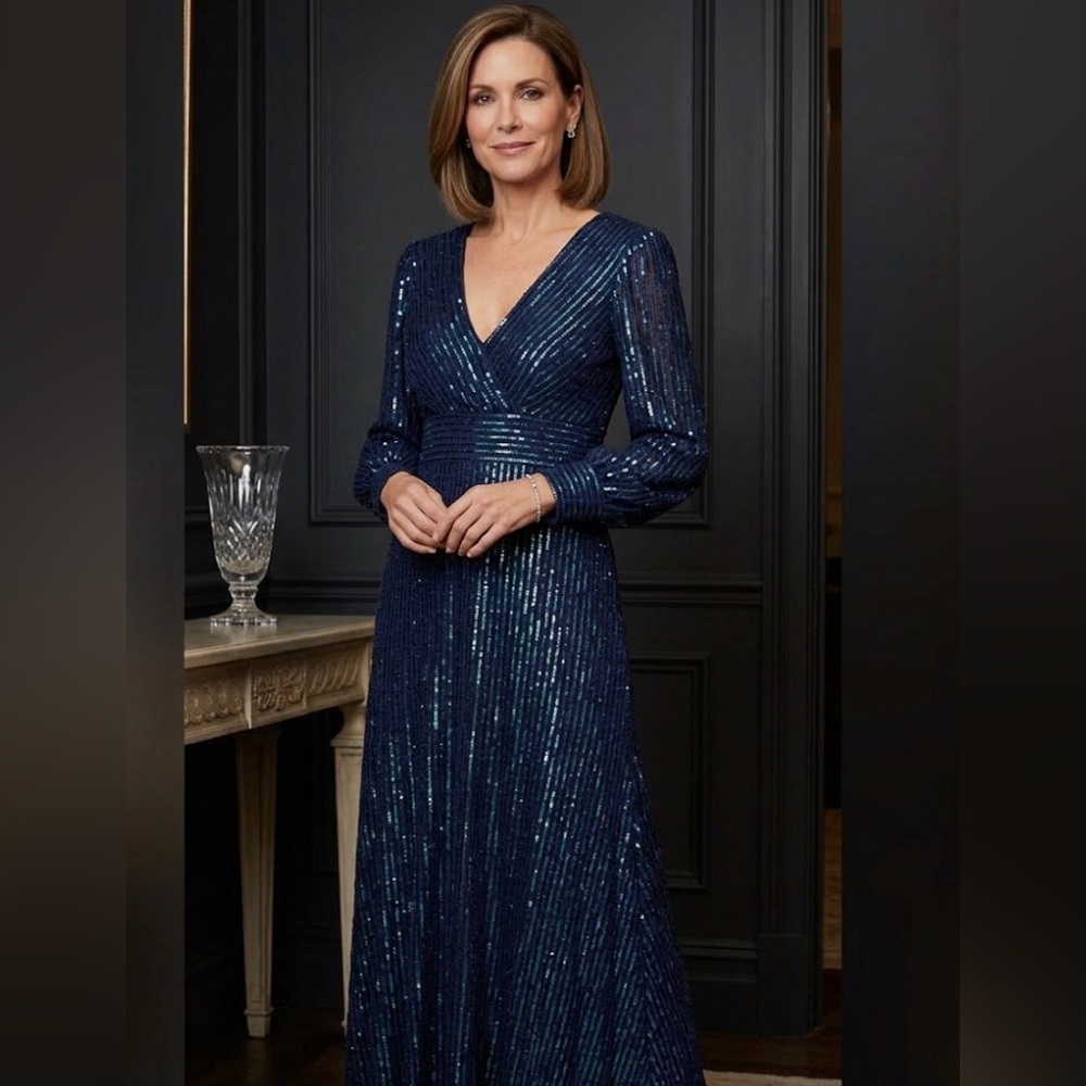Blue Sequin Dress